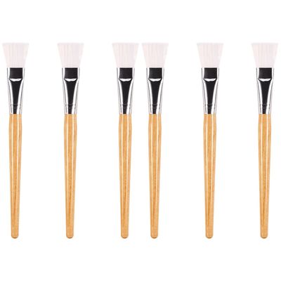Beaupretty 6pcs Professional Face Mask Brush Soft Facial Mud Mask Alicator for Women Applicator Comfortable Touch