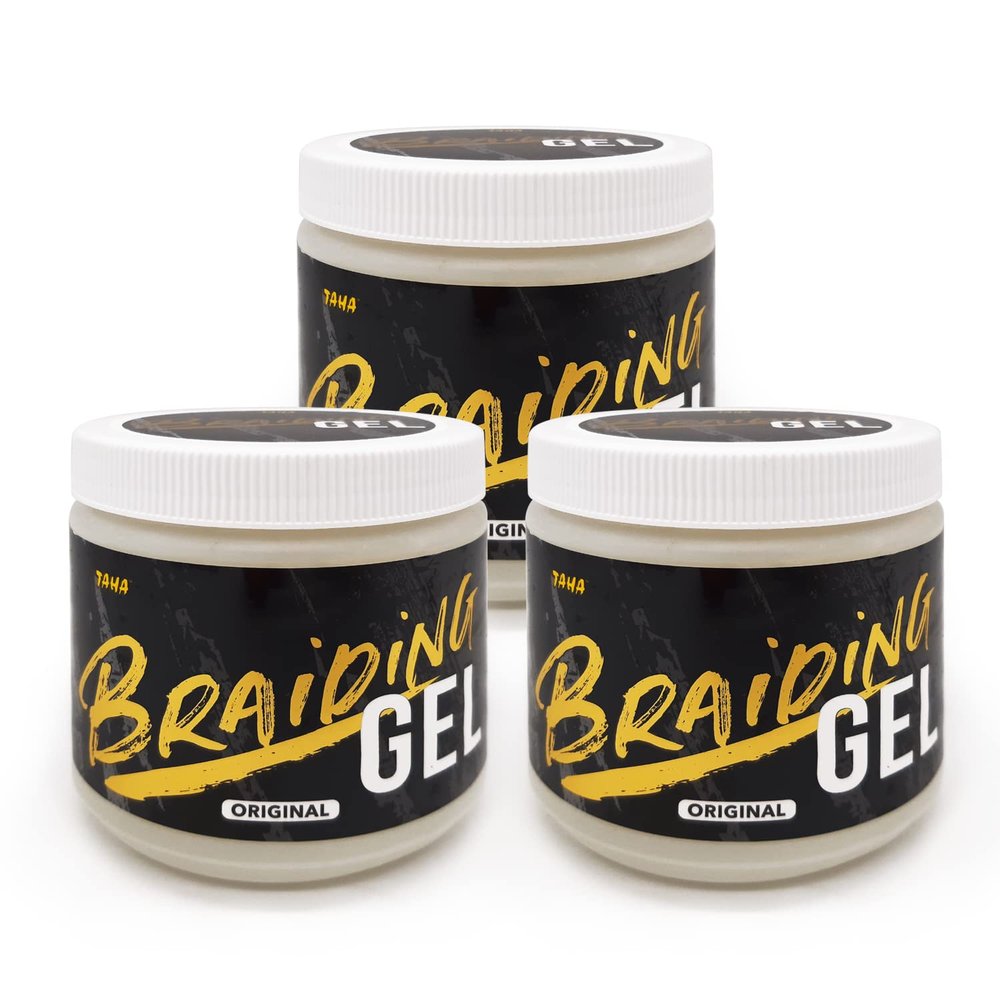 Taha Braiding Gel Regular - Softening, Smoothing, Special Formulated with Natural Ingredients, 16 Oz (Pack of 3)
