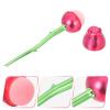 minkissy Rose Foundation Brush Handle Brush Foundation Makeup Brush Makeup Gadgets Buffing Brush Loose Brush Foundation Blending Brush Make up Kit Abs Handle Roses Cosmetic view 2