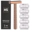 Henson Shaving Razor - Copper Double Edge Safety Razor with 5 Spare Blades - 30 Angled Precision With Superior Blade Rigidity- Reusable Single Blade Razors For Men and Women - Mild Aggression view 1