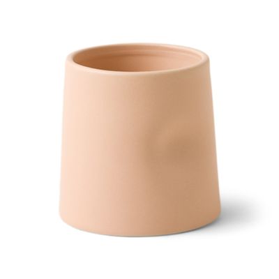 Good Citizen Coffee Co. - Ceramic Thumb Cup, Hot or Iced Drinks, Ergonomic Design, Hand Wash Recommended (Dusty Tan Blush, 10oz)
