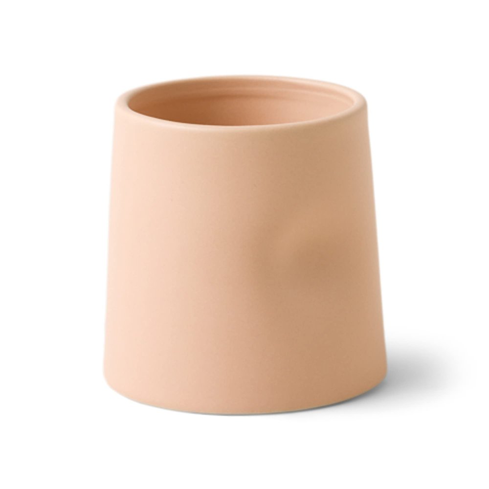 Good Citizen Coffee Co. - Ceramic Thumb Cup, Hot or Iced Drinks, Ergonomic Design, Hand Wash Recommended (Dusty Tan Blush, 10oz)