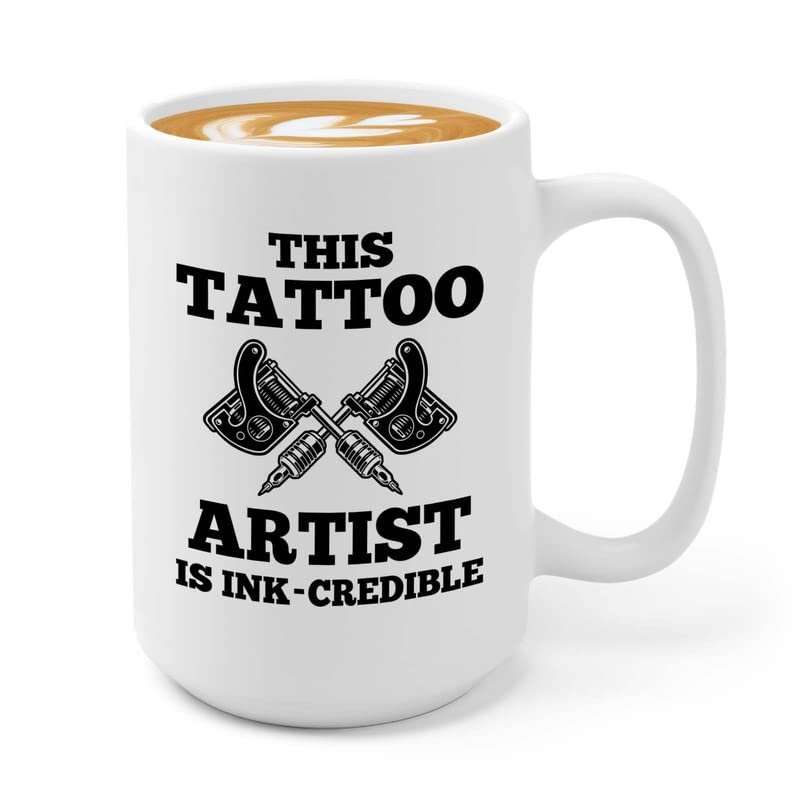 Bubble Hugs Tattoo Artist Coffee Mug 15oz White - Ink-Credible - Gifts for My Tattoo Artist Tattoos Tats Tattooing Skin Design Professional