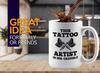 Bubble Hugs Tattoo Artist Coffee Mug 15oz White - Ink-Credible - Gifts for My Tattoo Artist Tattoos Tats Tattooing Skin Design Professional view 2