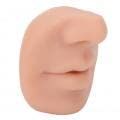 ZJchao Silicone Piercing Model, Piercing Face Model with Mouth Flexible for Salon Teaching Practicing Piercings Practice Tools Soft Imitation Nose Model Reusable Nose Displays (Medium Skin Color)
