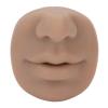 Silicone Piercing Model, Piercing Face Model with Mouth Flexible for Salon Teaching Practicing Piercings Tools Soft Imitation Nose Model Reusable Nose Displays Piercing Nose (Dark view 1