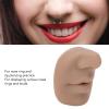 Silicone Piercing Model, Piercing Face Model with Mouth Flexible for Salon Teaching Practicing Piercings Tools Soft Imitation Nose Model Reusable Nose Displays Piercing Nose (Dark view 3