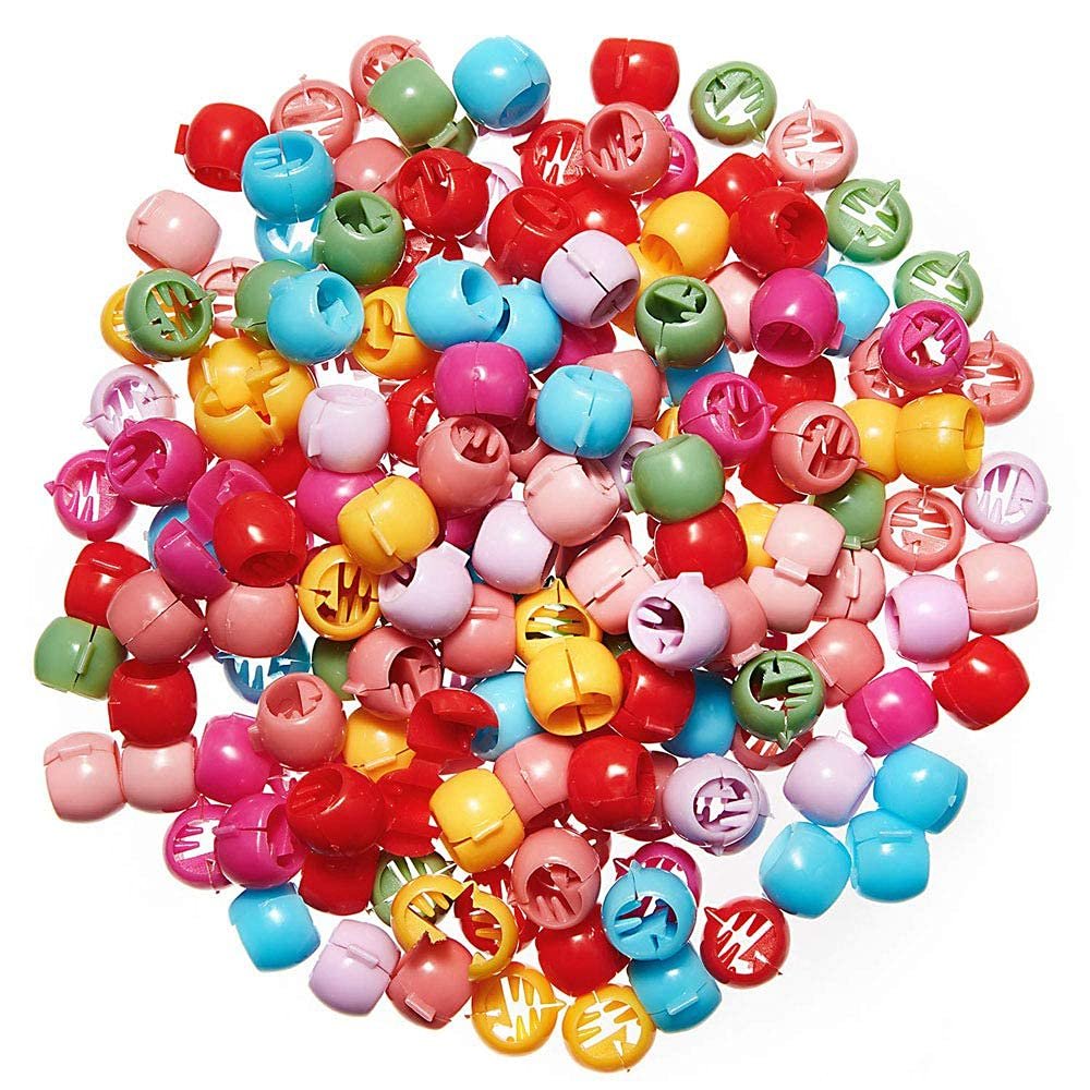 BBRATS 50 PCS Lot Mini Hair Claw Clips For Women Girls Candy Color Plastic Hairpins Hair Braids Maker Beads Hair Accessories
