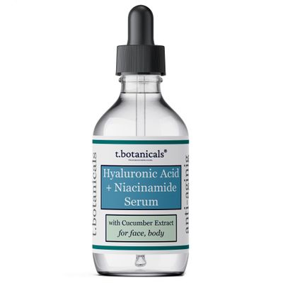 Pure Hyaluronic Acid and Niacinamide Serum with Cucumber Extract 2/4/8 oz. Minimize Pores Helps to Eliminate Fine Lines Plumping Anti-Aging Face Skin Intense Hydrating and Moisturizing (4 oz.)