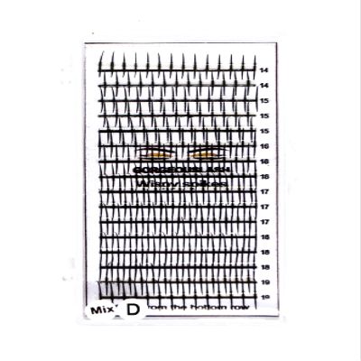 Single Spike Wispy Lashes. Mixed lengths,. Premade Eyelash Extensions. (D Curl, 14 to 19mm)