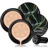Air Cushion CC Cream Mushroom Head Cushion Foundation, BB Cream Face Makeup for Mature Skin Moisturizing Concealer Brighten Long-Lasting, Even Skin Tone for All Skin Types (2 PCS Nude) view 1