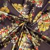 100cm*148cm Flowers Print Satin Cloth Soft Polyester Charmeuse Lining Scarf Pajamas Fabric Hairband Headwear Material (Color 9) view 1