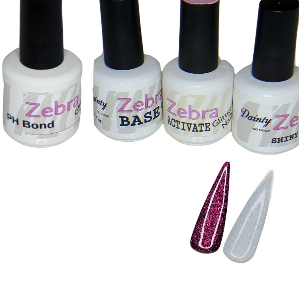 2 Color Dip Powder Starter Kit (#3 Blackberry Buckle NSB2 & Opalessence DP383 Professional Liquids)