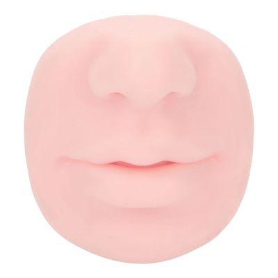 Silicone Piercing Model with Mouth, Piercing Face Model Flexible for Salon Teaching Practicing Piercings Practice Tools Soft Imitation Nose Model Reusable Nose Displays (Light Skin Color)