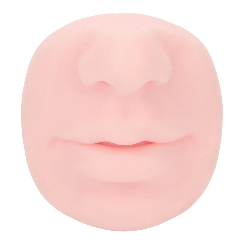 Silicone Piercing Model with Mouth, Piercing Face Model Flexible for Salon Teaching Practicing Piercings Practice Tools Soft Imitation Nose Model Reusable Nose Displays (Light Skin Color)
