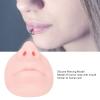 Silicone Piercing Model with Mouth, Piercing Face Model Flexible for Salon Teaching Practicing Piercings Practice Tools Soft Imitation Nose Model Reusable Nose Displays (Light Skin Color) view 2