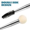 FRCOLOR 18pcs Double-headed Makeup Sponge Brush for Eyebrows and Applicator for Liquid and Powder Cosmetics for Daily Use and Gifting Special Occasions view 2