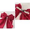 BBRATS Hair Bow Women Satin Hair Bow Clip Large Silky Hair Barrettes with Big Ribbon Large Vintage Bow Clip for Hair Accessories (RED) view 4