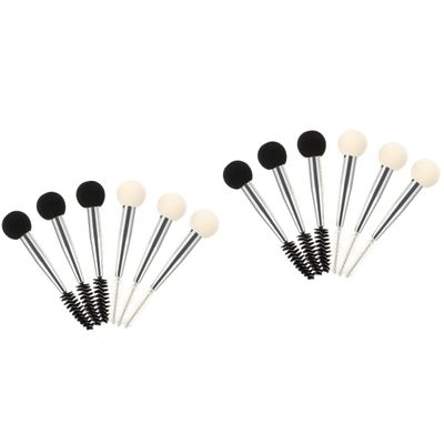 minkissy 12pcs Korean Makeup Brushes Facial Brush Eyebrow Makeup Sponge for Face Eye Shadow Eye Shadow