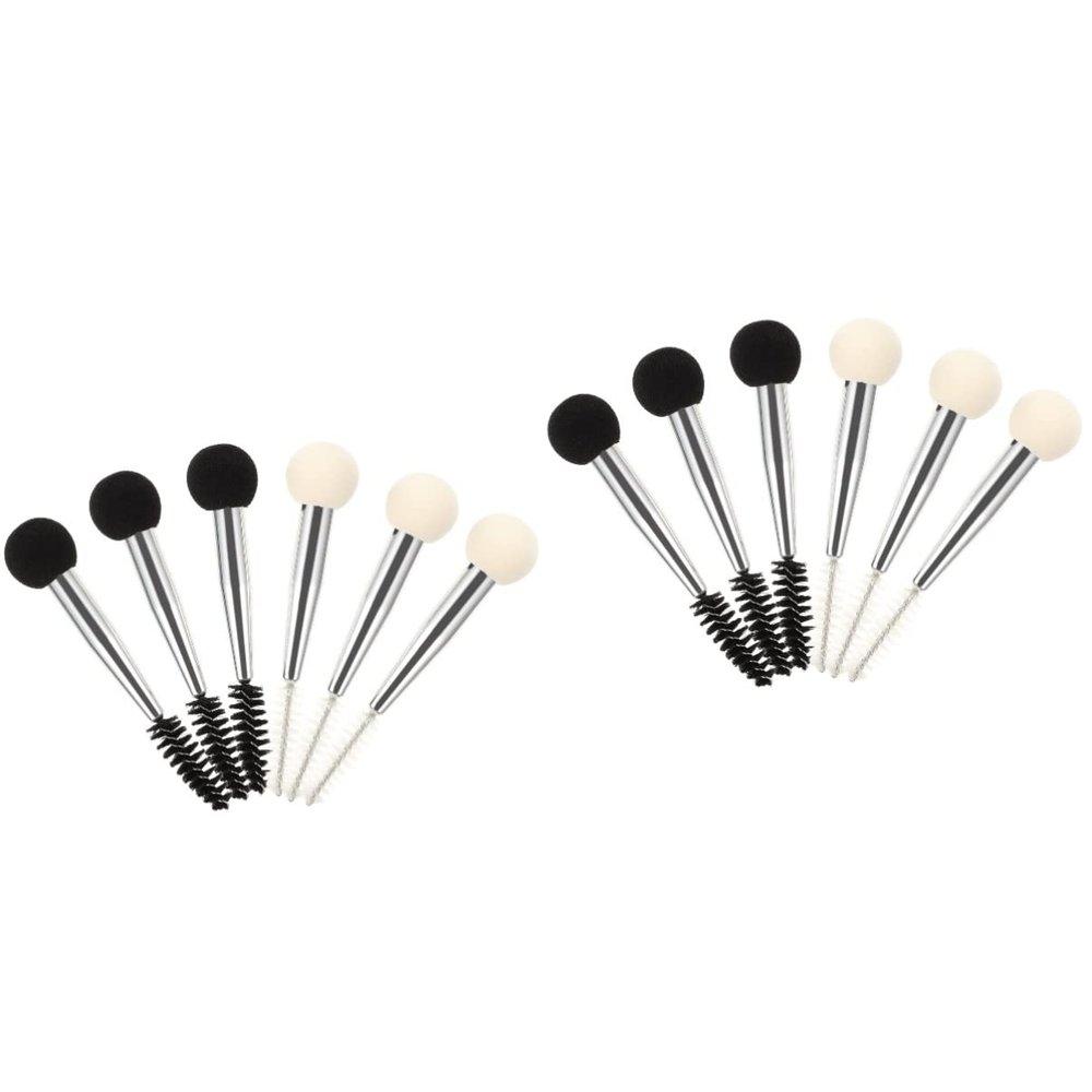 minkissy 12pcs Korean Makeup Brushes Facial Brush Eyebrow Makeup Sponge for Face Eye Shadow Eye Shadow