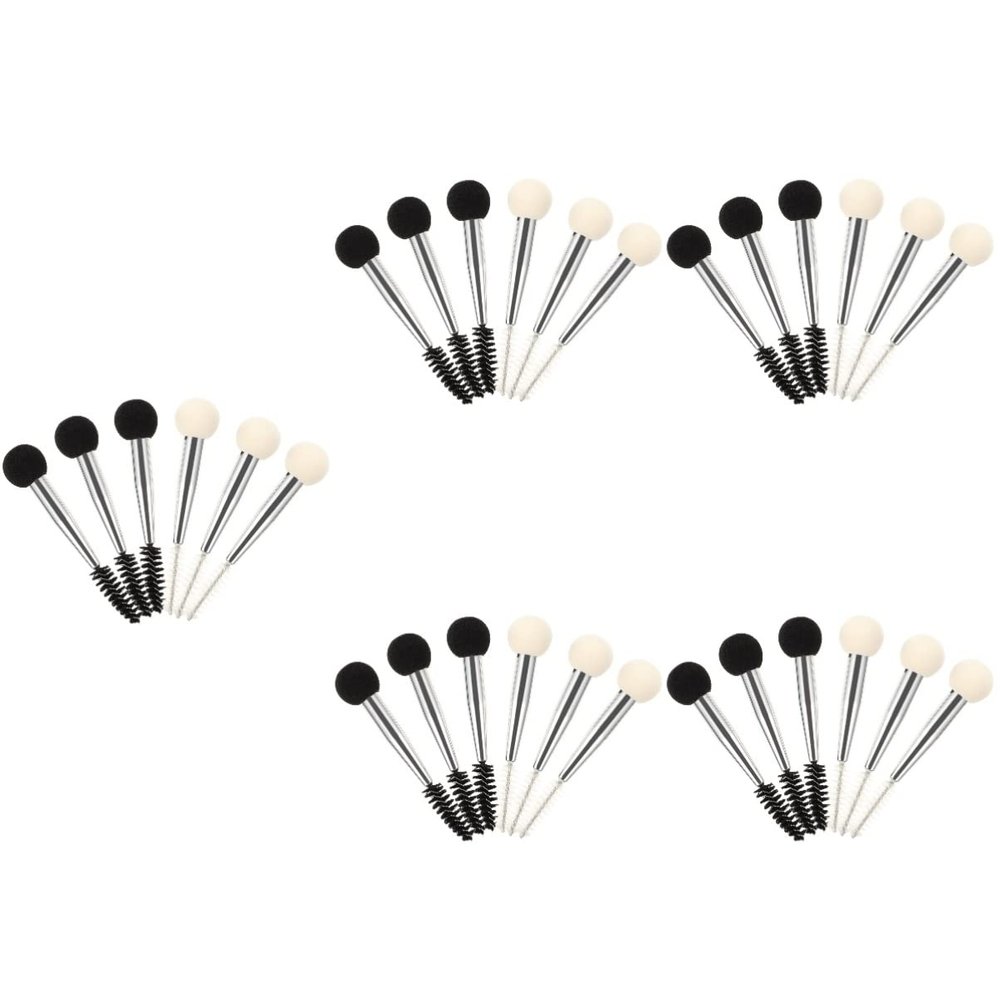 minkissy 30pcs Makeup Brush Sponge Eyebrow Brush Mascara Applicator Concealer Sponge Travel Kit
