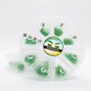 6D Color Lashes, 1000 Premade Volume Fans, Eyelash Extension. Handmade! (D Curl, Green) view 2