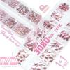 qiipii 3080Pcs Pink Nail Rhinestones 120 Multi Shapes Flatback Rhinestones Big Gems +2960 Light Pink Round Beads K9 Glass Stones Diamonds jewels Crystals for Nails Faces Eyes Makeup Clothes Crafts DIY view 2