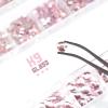 qiipii 3080Pcs Pink Nail Rhinestones 120 Multi Shapes Flatback Rhinestones Big Gems +2960 Light Pink Round Beads K9 Glass Stones Diamonds jewels Crystals for Nails Faces Eyes Makeup Clothes Crafts DIY view 4
