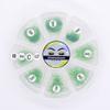 6D Color Lashes, 1000 Premade Volume Fans, Eyelash Extension. Handmade! (C Curl, Green) view 1