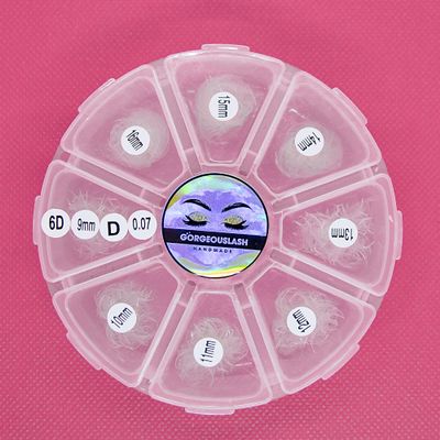 6D Color Lashes, 1000 Premade Volume Fans, Eyelash Extension. Handmade! (D Curl, White)