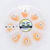 6D Color Lashes, 1000 Premade Volume Fans, Eyelash Extension. Handmade! (D Curl, Orange) view 2