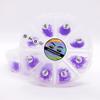 6D Color Lashes, 1000 Premade Volume Fans, Eyelash Extension. Handmade! (D Curl, Violet) view 2