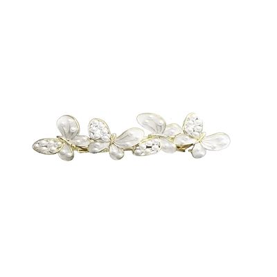 BBRATS Hair Clips for Women Hair Barrette Clips for Girls White Pearl Butterfly Hairclips French Barrette for Girls and Women Hair Accessories.