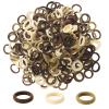 200Pcs Kids Hair Ties, 1 Inch Cotton Baby Hair Ties for Girls, Brown Seamless Elastic Bands Stocking Stuffers for Kids view 1