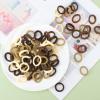 200Pcs Kids Hair Ties, 1 Inch Cotton Baby Hair Ties for Girls, Brown Seamless Elastic Bands Stocking Stuffers for Kids view 3