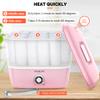 TASALON Hot Towel Steamer for Facials, Hot Towel Warmer Quickly Heats Up in 5 Minutes, Portable Towel Machine Fits 16 Mini Towels, Salon Equipment Towel Warmer for Facials, Spa, Massage, Pink view 2