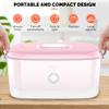 TASALON Hot Towel Steamer for Facials, Hot Towel Warmer Quickly Heats Up in 5 Minutes, Portable Towel Machine Fits 16 Mini Towels, Salon Equipment Towel Warmer for Facials, Spa, Massage, Pink view 4