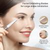 Dermaplaning Tool for Face Exfoliation, with 20 Replaceable Blades, Facial Shaver/Eyebrow Razor, Peach Fuzz Removal Eyebrow Shaper for Women, Easy to Use Dermaplaner Help Exfoliate and Smooth Skin view 3