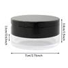 Honbay Capacity 20g(0.7oz) Empty Reusable Makeup Powder Container with Sponge Powder Puff, Sifter and Mirror, Plastic Loose Powder Compact Container, Refillable Powder Box Case (Black) view 4