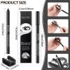 Black & White eye liners Gel pencil for women, White Highlighter Eye Liner Pencil,Matte waterproof Long Lasting Smooth formula Eye Liner Eyeshadow Makeup Pencil, with Sharpener,Gift Set for Women view 4