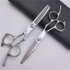 Professional Hair Cutting Shears, 6 Inch Professional Japan 440c Steel Silver Hair Scissors Cutting Barber Haircut Thinning Shears Hairdresser Scissors set (Size : Set) view 1