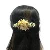 BBRATS Multicolour Pack of 3 Acrylic Comb Indo Western Embroidered Fancy Bridal Hair Clip/Side Pin/Comb Pin/Jooda Pin Hair Accessories with Cloth Rose Flower Embroidery for Women and Girls view 2