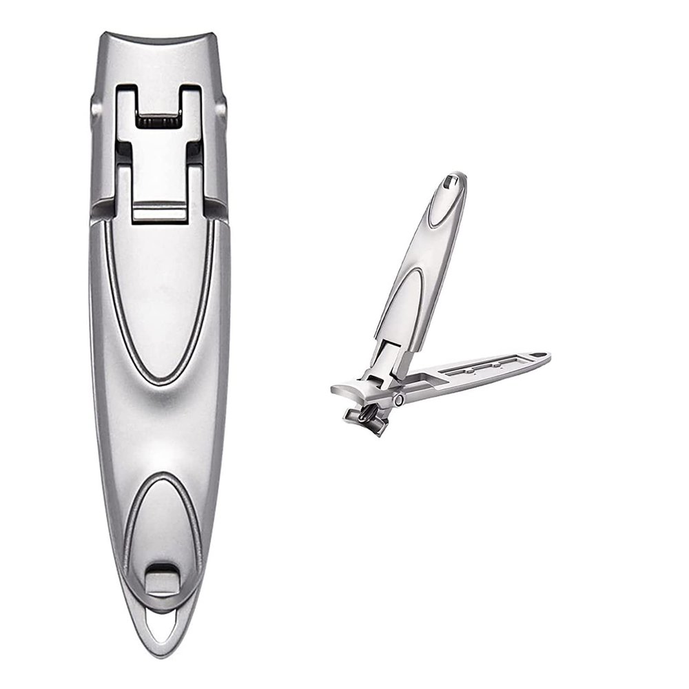 ANGUOEY Ultra-Thin Portable Nail Clippers,Stainless Steel Nail Clippers,Mini Travel Fingernail Clippers Toe Nail Clipper,Prevent Nail Splits and Ingrown Toenails (1pcs)