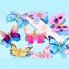 BBRATS 6 Pcs Butterfly Hair Clips Glitter ,Hair Claw Clips , Acrylic Resin Alligator Hair Clip For Women Hair Accessories (BUTTERFLY PATTERN -1) view 2
