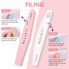 Makartt Nail File and Buffer Set, Pink Basic Prep Kit with Cuticle Clipper, Trimmer, Pusher, Brush, Manicure Care Kit for Natural and Acrylic Nails (7pcs) view 3