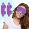 2 PCS Ice Eye Mask Reusable Hot Cold Therapy Gel Bead Eye Mask for Puffiness/Dark Circles/Eye Bags/Dry Eyes/Headaches/Migraines/Stress Relief,Cooling Eye Mask,Ice Pack for Eyes (Purple) view 1