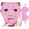Ice Face Mask Reusable and Cold Gel Eye Mask for Puffiness, Dark Circles, Bags, Dry Eyes, Headaches, Migraines, Stress Relief - Ice Pack for Face (Pink) view 1