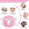 Ice Face Mask Reusable and Cold Gel Eye Mask for Puffiness, Dark Circles, Bags, Dry Eyes, Headaches, Migraines, Stress Relief - Ice Pack for Face (Pink) view 2
