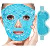 Ice Face Mask Reusable Cold Gel Mask for Puffiness/Dark Circles/Eye Bags/Dry Eyes/Headaches/Migraines/Stress Relief, Ice Pack for Face (Blue) view 1