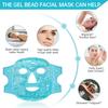 Ice Face Mask Reusable Cold Gel Mask for Puffiness/Dark Circles/Eye Bags/Dry Eyes/Headaches/Migraines/Stress Relief, Ice Pack for Face (Blue) view 2